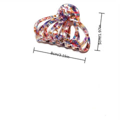Boho Vintage Mixed Color Hair Claw With A Secure Lantern Shaped Design