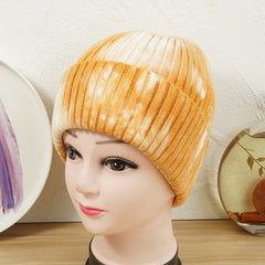 Japanese Melon Hat Tie Dye Woolen Hip Hop Cold Hat