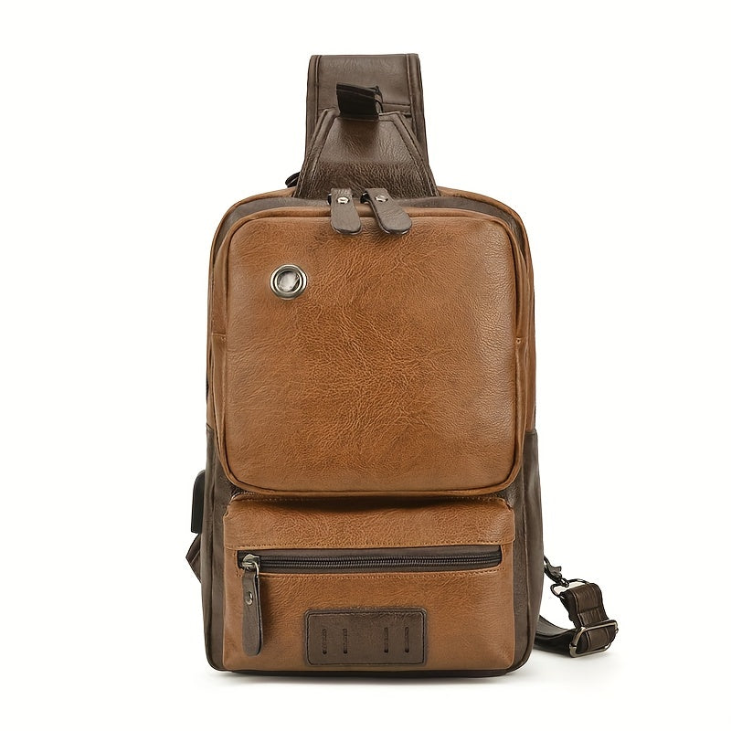 Men's Large Capacity Chest Bag Business Casual Shoulder Bag