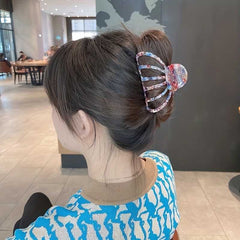 Boho Vintage Mixed Color Hair Claw With A Secure Lantern Shaped Design