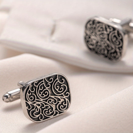 Roman Pattern Cufflinks for Men's Shirts