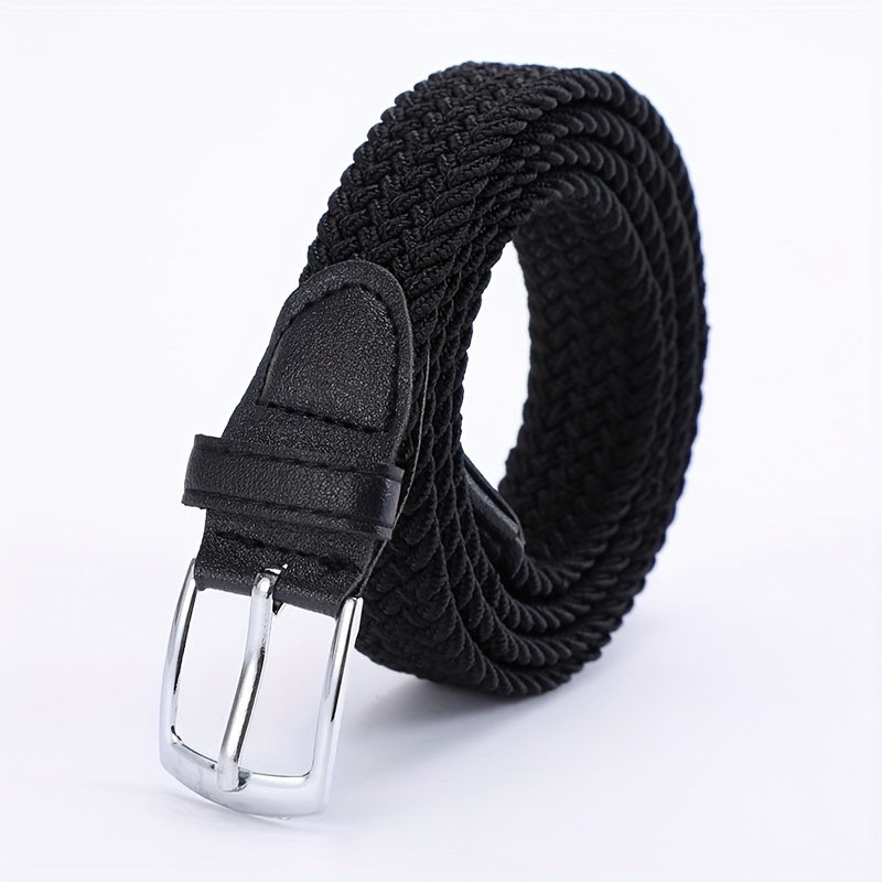 Pin Buckle Woven Belt Casual Stylish Braided Jeans Accessories for Women