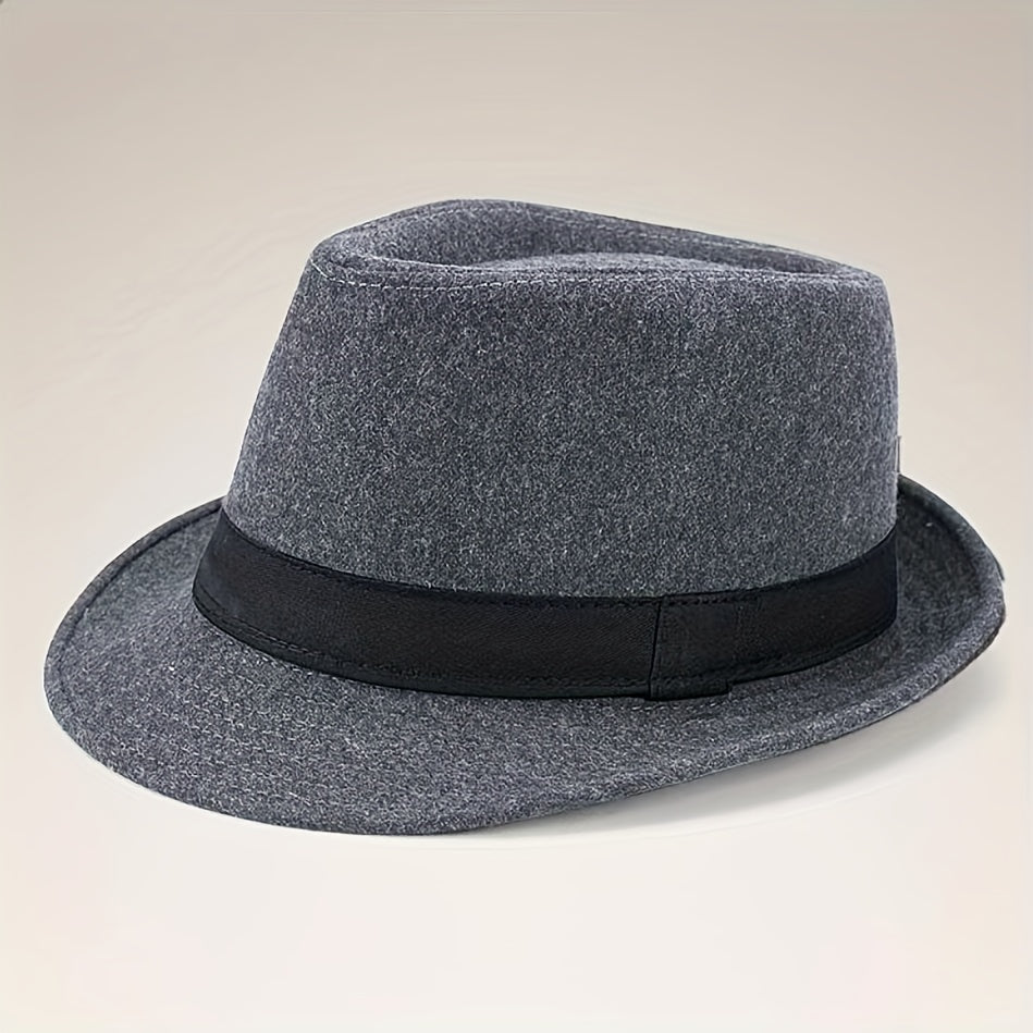 Versatile Sunshade Wide Brim Fedora Hat for Party Meeting