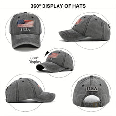 Vintage Baseball Cap American Flag Trucker Hip Hop Sun Hat