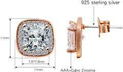 Women's Silver Plated Earrings With Cubic Zirconia Stones