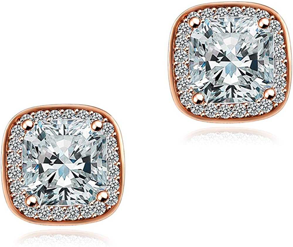 Women's Silver Plated Earrings With Cubic Zirconia Stones