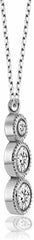 Women's Rhodium Plated Silver Necklace With 18 Inch Chain