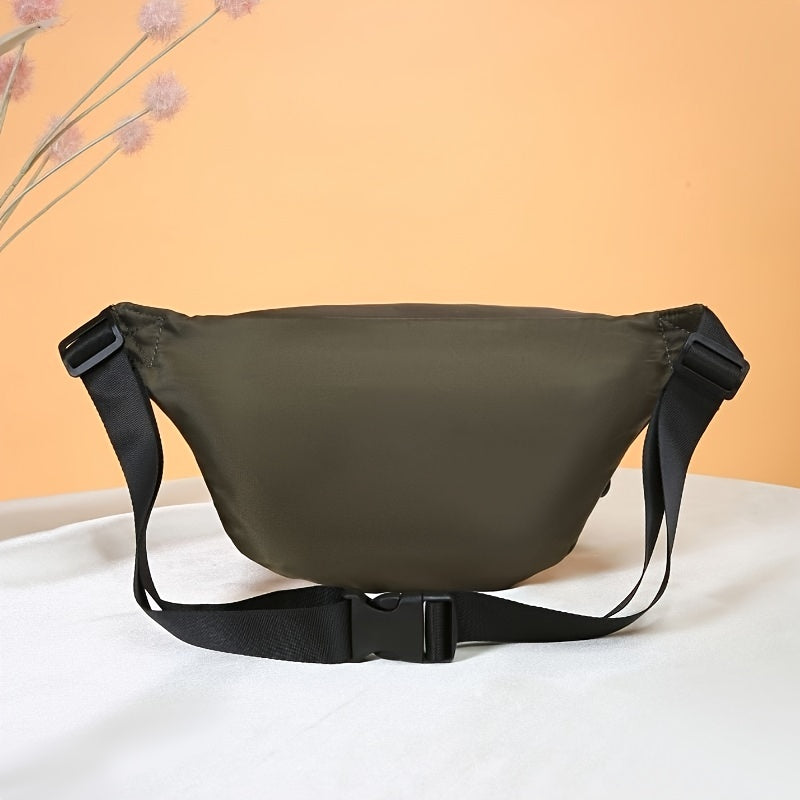 Fluorescent Waist Bag Leather Zipper Ornament Chest Bag