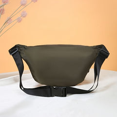Fluorescent Waist Bag Leather Zipper Ornament Chest Bag