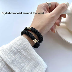 15PCS Women&rsquo;s Elastic Hair Ties With Metallic Beads Elegant Hair Accessory