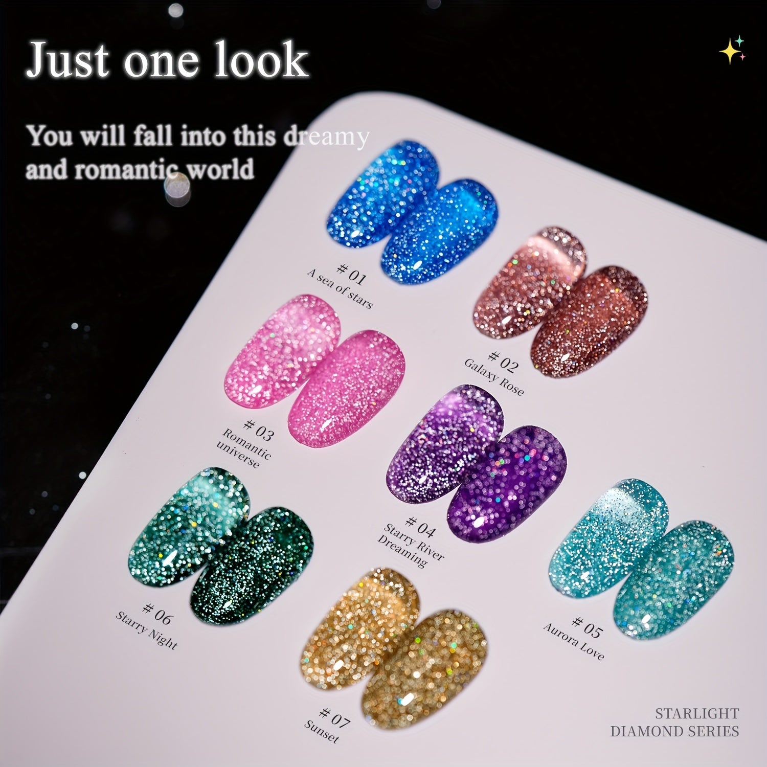 Holographic Gel Nail Polish 10ml Reflective Shine Soak Off UV LED Alcohol