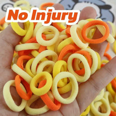 Bulk Piece of 100 Colorful Nylon Hair Ties Elastic Ponytail Holders for Women