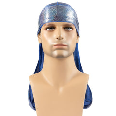 Mens Blocking Pirate Hat Polyester Long Tail Kerchief Durage Street Dress Up