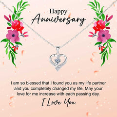 Celebrating Our Love and Life Together, Beautiful Jewelry with a Personal Anniversary Card.