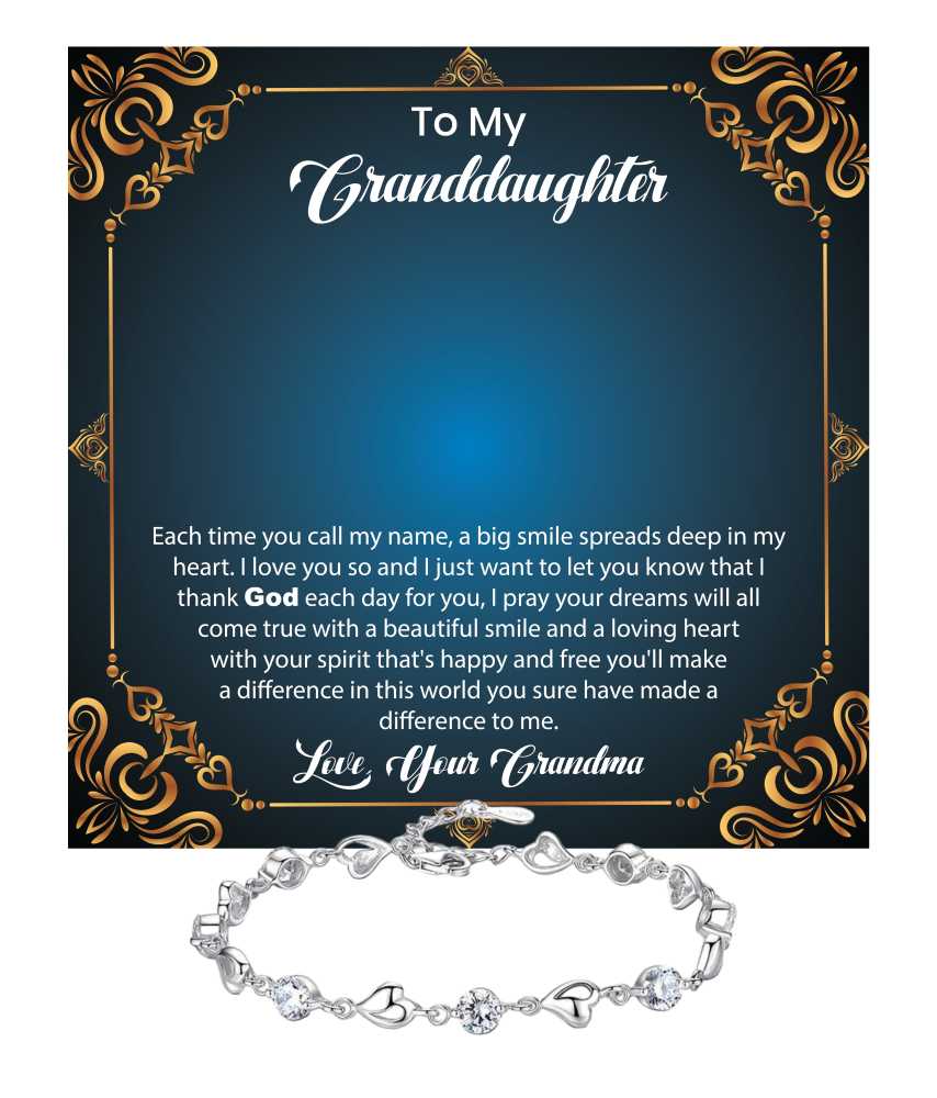 Your Name Brings Joy, A Grandmotheru2019s Love, Thoughtful Jewelry Gift with a Message of Love for Granddaughter