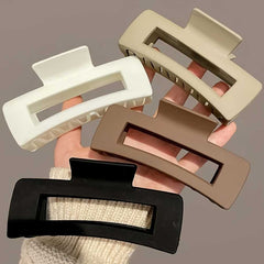 4 Pcs Rectangle Hair Claw Clips Strong Hold Easy Styling Accessories