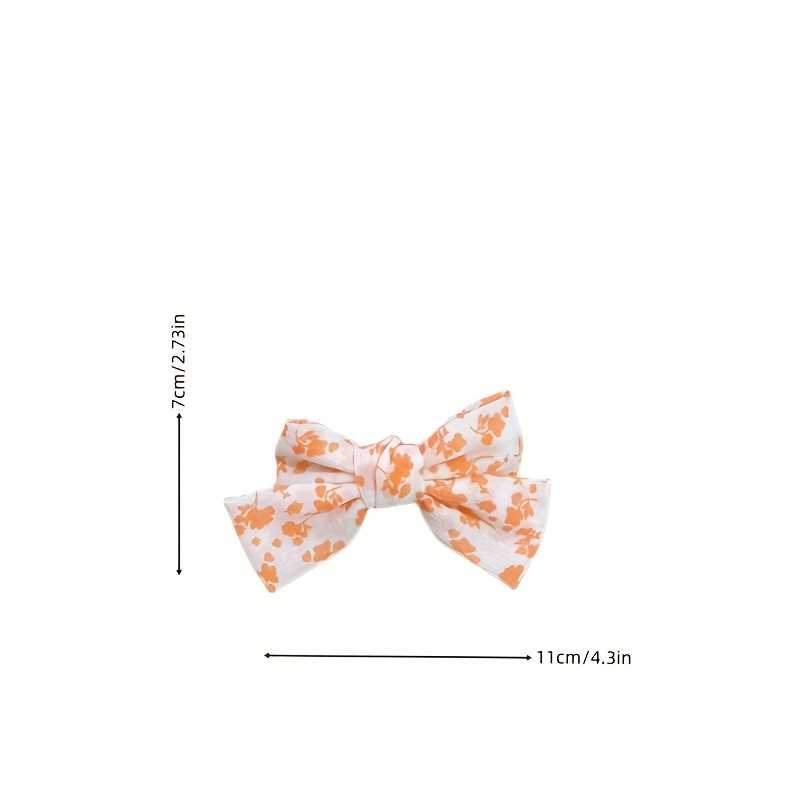 The 3 Pcs Exquisite Floral Pattern Elegant Bow Hair Clips For Women