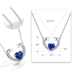 Women's Cubic Zirconia Deer Horn Zirconia Pendant Necklace
