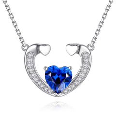 Women's Cubic Zirconia Deer Horn Zirconia Pendant Necklace