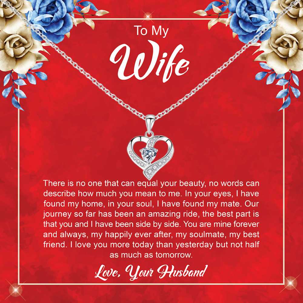 My Happily Ever After, Loving You More Every Day, Jewellery Gift with a Loving Message for Wife