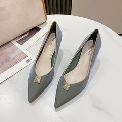 Women's Rhinestone Kitten Heeled Dress Shoes