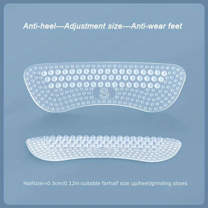 2pcs Silicone Heel Stickers Anti Slip Heel Cushions