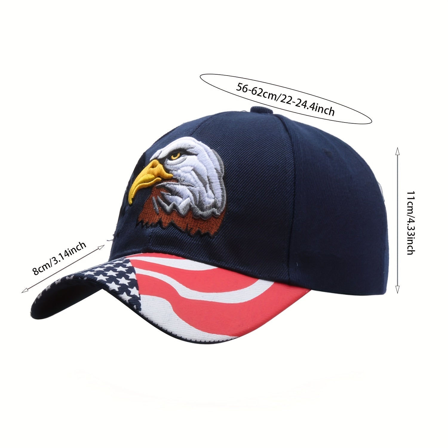 Eagle Embroidery Baseball Cap Cotton Outdoor Dad Hat Adjustable Sunscreen