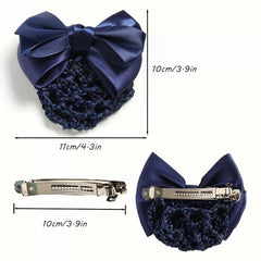 Bowknot Snood Barrette Hair Clip Perfect For Securing Buns Or Ponytails