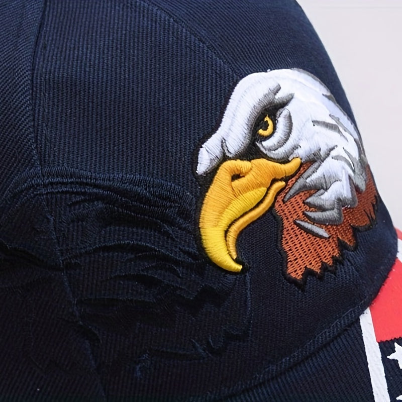 Eagle Embroidery Baseball Cap Cotton Outdoor Dad Hat Adjustable Sunscreen