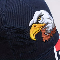 Eagle Embroidery Baseball Cap Cotton Outdoor Dad Hat Adjustable Sunscreen