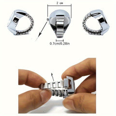 Unisex Silver Plated Adjustable Quartz Clock Finger Ring  For Timeless Style