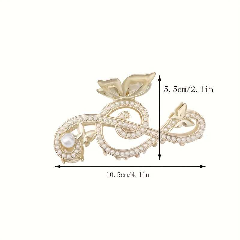 Exquisite Rhinestone Hair Claw Clip With A Nonslip Shark Claw Design For Women