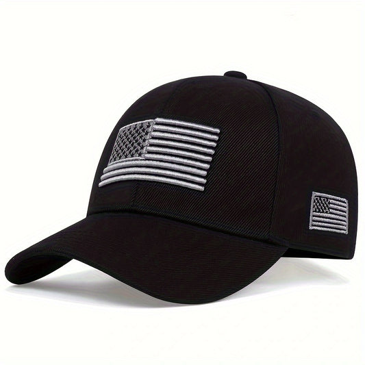 Mens American Flag Baseball Cap Adjustable Casual Hat Spring Autumn