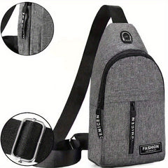 Men's Portable Travel Nylon Chest Bag Casual Sports Shoulder Crossbody Bag