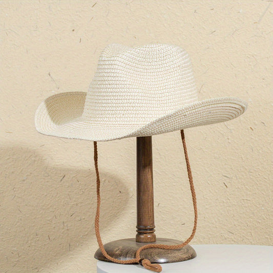 Casual Big Brim Jazz Hat Outdoor Beach Travel Sunscreen Straw Hat