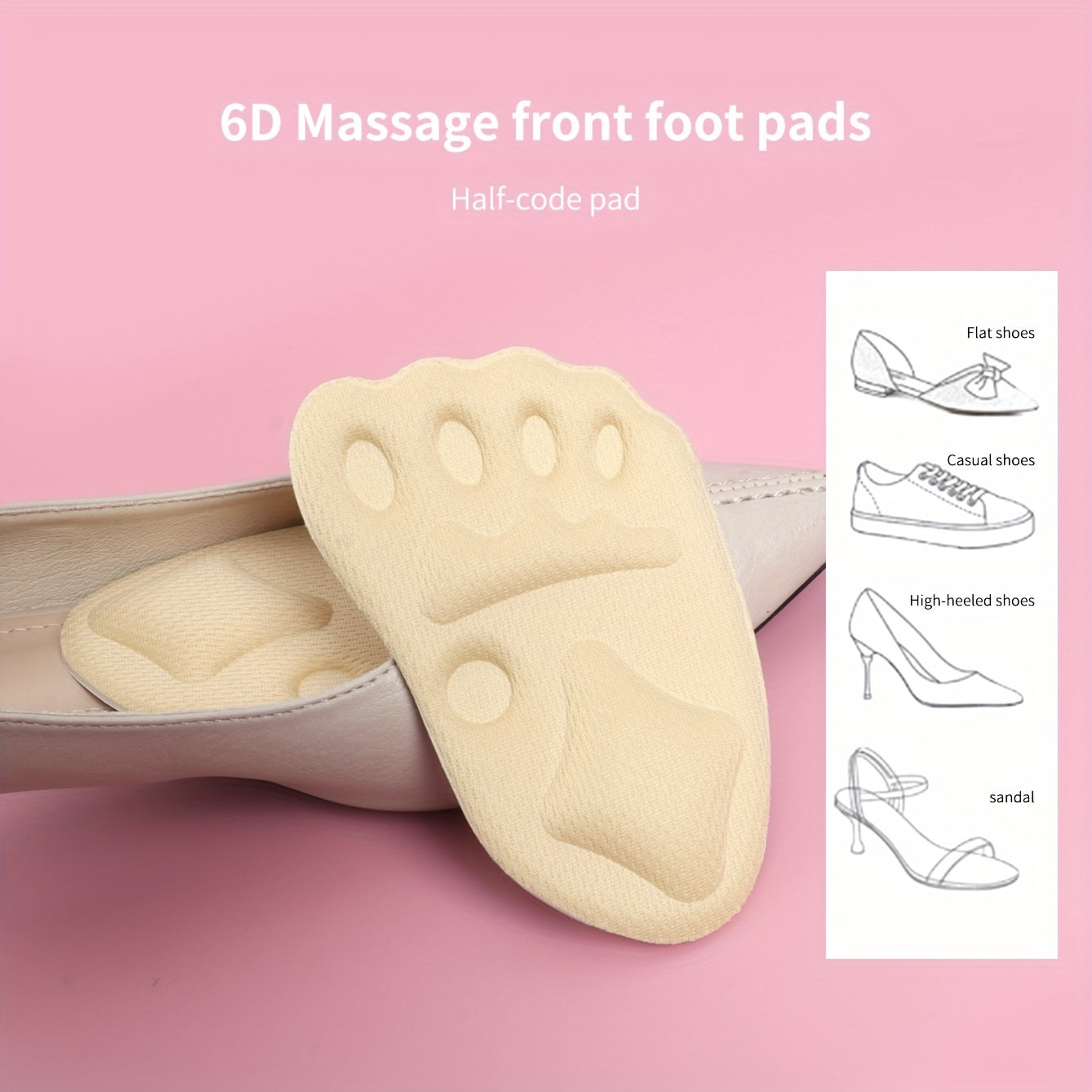Forefoot Pain Relief Pads for High Heels