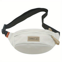 Men's Casual Letter Patch Chest Bag Travel Outdoor Sports Shoulder Bag