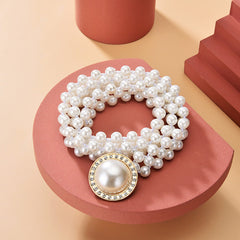 Adjustable Pearl Waist Chain Belt With Faux Pearl Accents for Women