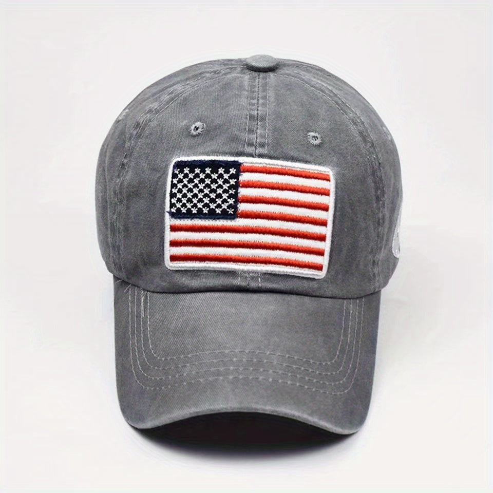 American Flag Baseball Cap Adjustable Unisex Peaked Cap