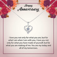 You Are My Present and Future, My Love, Charming Jewellery Keepsake with Warm Anniversary Wishes.