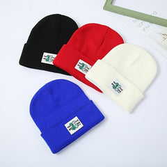 Warm Knitted Hat Bear Men Women Autumn Winter