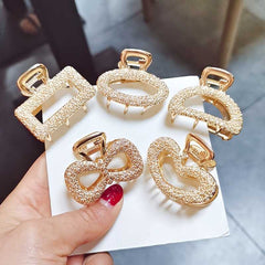 The 5pcs Vintage Hollow Out Hair Grab Clips For Women, non slip ponytail holders