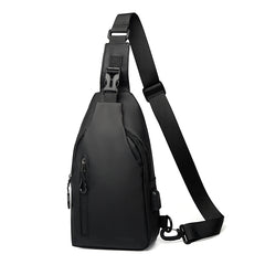 Sling Bag Shoulder Backpack Chest Bags Crossbody Daypack with USB Cable