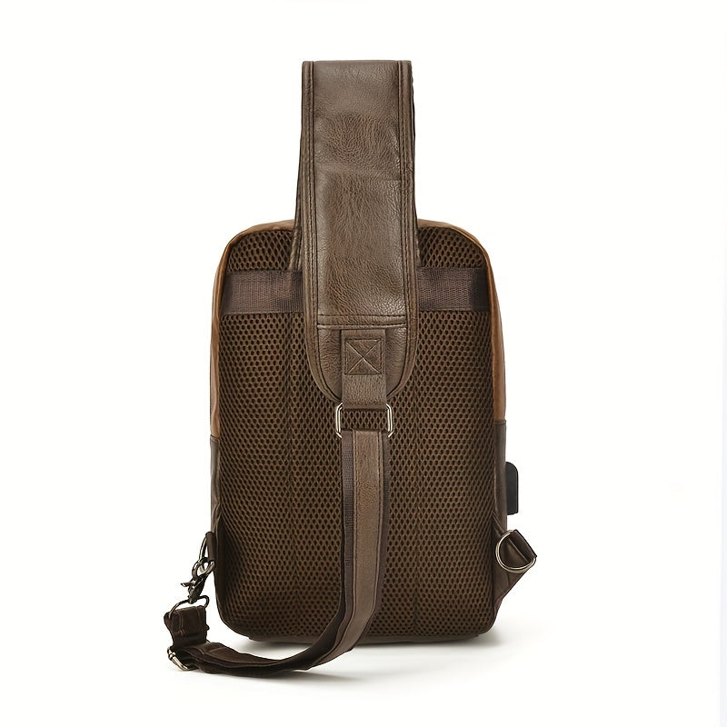 Men's Large Capacity Chest Bag Business Casual Shoulder Bag