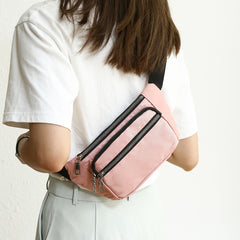 Nylon Chest Bag Zipper Fanny Pack for Women