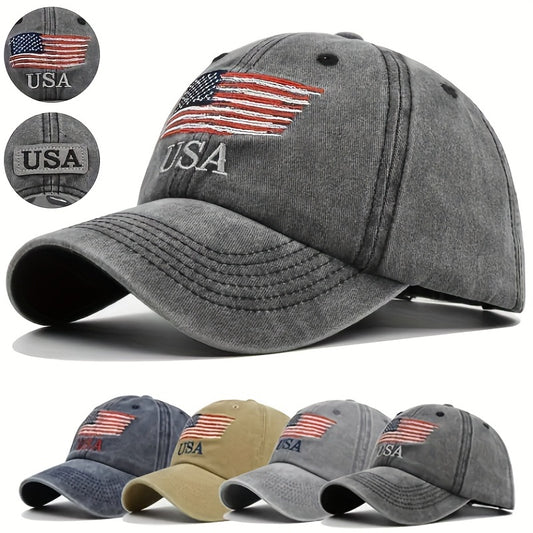 Vintage Baseball Cap American Flag Trucker Hip Hop Sun Hat