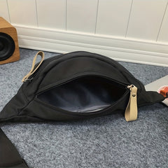 Men's Casual Letter Patch Chest Bag Travel Outdoor Sports Shoulder Bag
