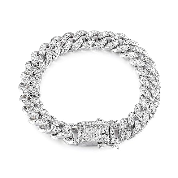 Unisex Silver And Gold Plated Zirconia Elegant Chain Bracelets