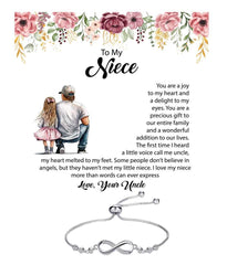 A Joy and Delight Beyond Words, Niece Jewellery Keepsake with Heartfelt Card