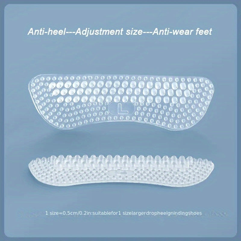 2pcs Silicone Heel Stickers Anti Slip Heel Cushions